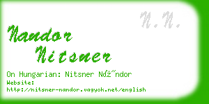 nandor nitsner business card